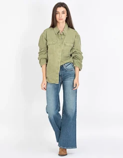 Washed-Out Wide-Leg Jeans Romi French