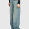 Washed-Out Wide-Leg Jeans Winona