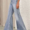 Wide-Flare-Leg Jeans Illuminate