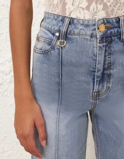 Wide-Flare-Leg Jeans Illuminate