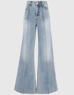 Wide-Flare-Leg Jeans Illuminate