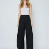 Wide-Leg Bundfalten-Chino