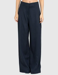 Wide-Leg Bundfalten-Hose
