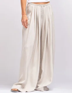Wide-Leg Bundfaltenhose