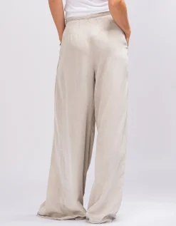 Wide-Leg Bundfaltenhose