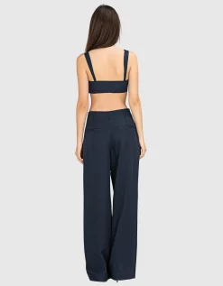 Wide-Leg Bundfalten-Hose