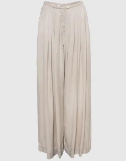 Wide-Leg Bundfaltenhose