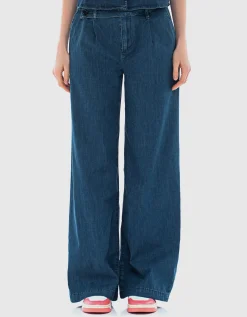 Wide-Leg Denim-Chino
