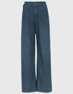 Wide-Leg Denim-Chino