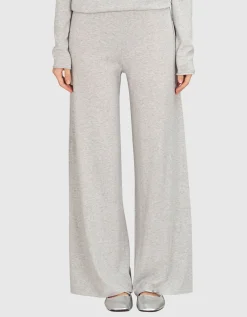 Wide-Leg Feinstrick-Hose mit Kaschmir-Anteil