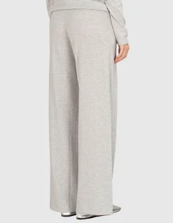 Wide-Leg Feinstrick-Hose mit Kaschmir-Anteil