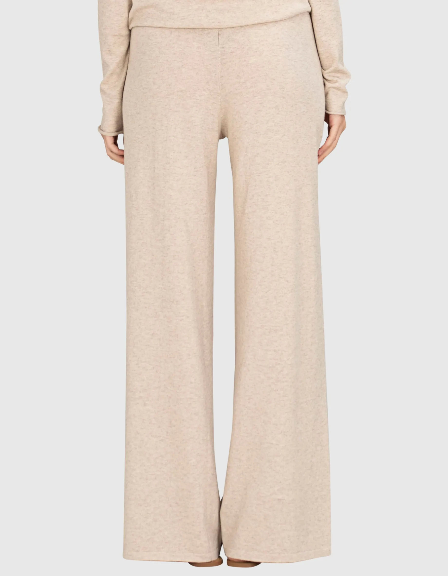 Wide-Leg Feinstrick-Hose mit Kaschmir-Anteil