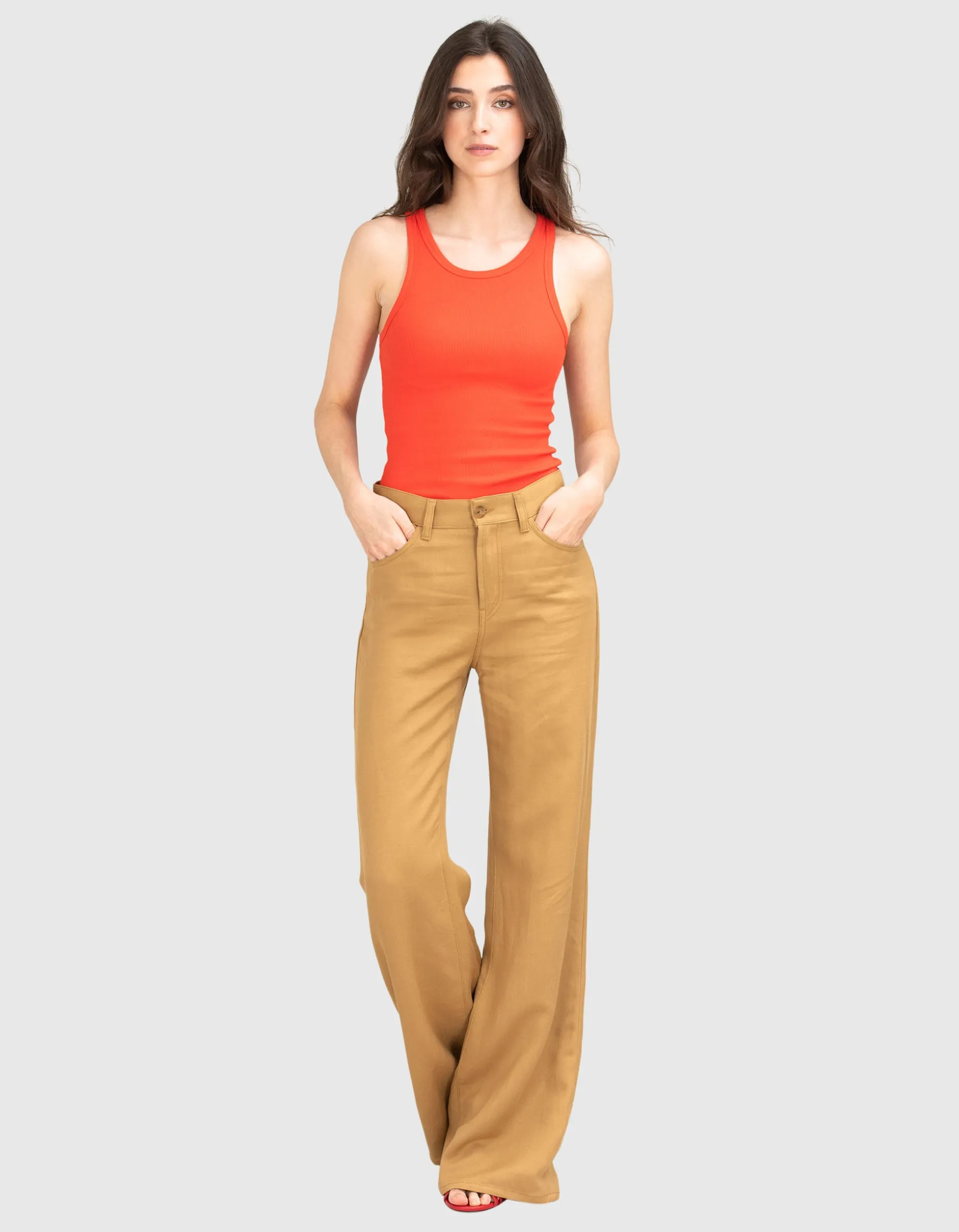 Wide-Leg Hose Amber