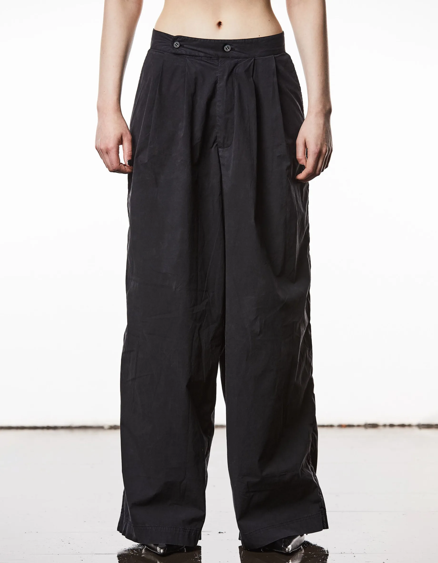 Wide-Leg Hose mit Eingrifftaschen