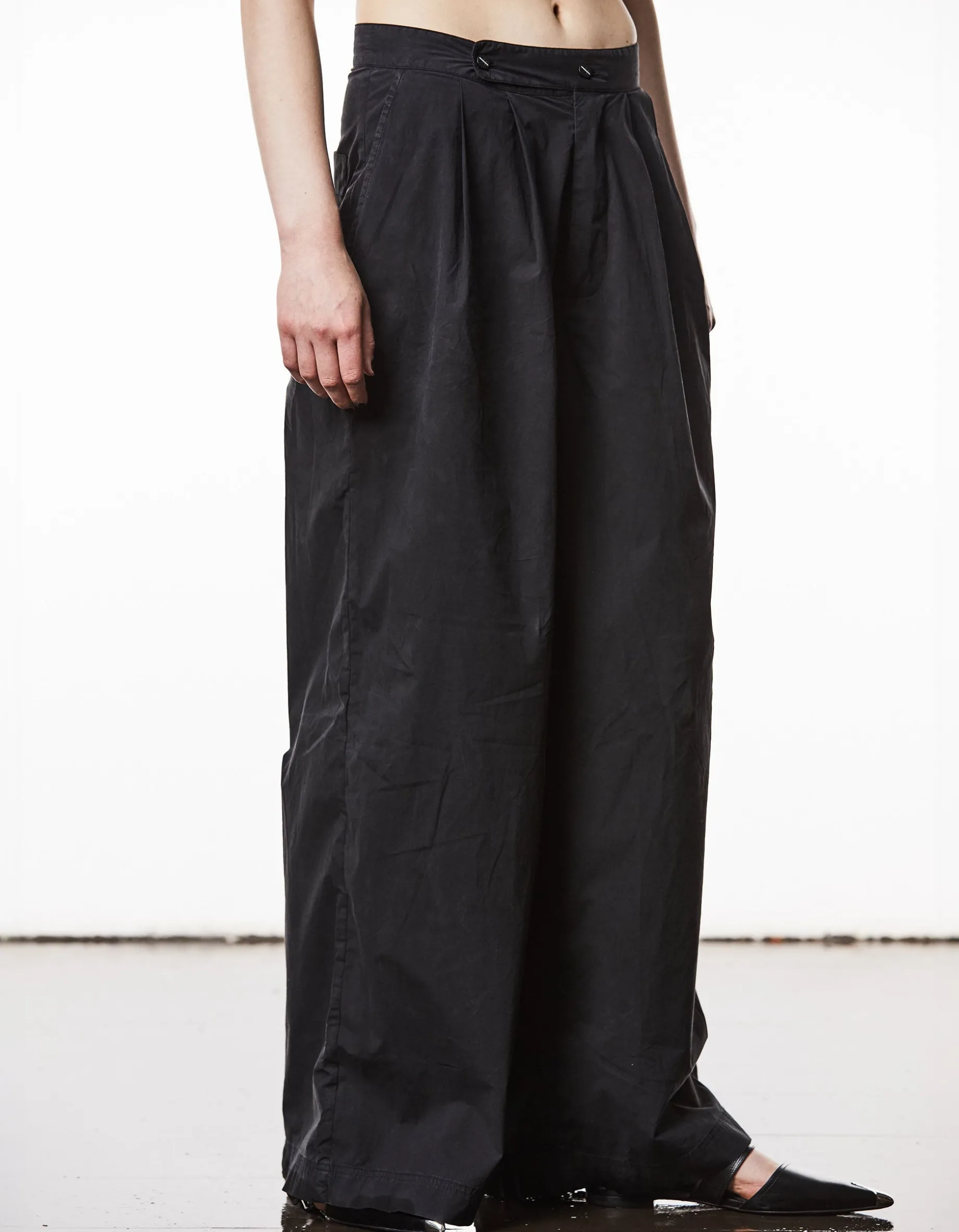 Wide-Leg Hose mit Eingrifftaschen