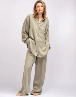Wide-Leg Hose mit elastischem Bund