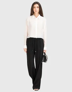Wide-Leg Hose mit elastischem Bund