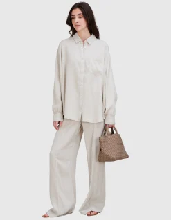 Wide-Leg Hose mit elastischem Bund