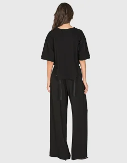 Wide-Leg Hose mit elastischem Bund
