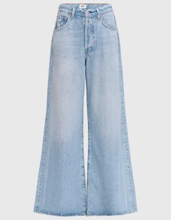 Wide-Leg Jeans mit Destroyed-Details