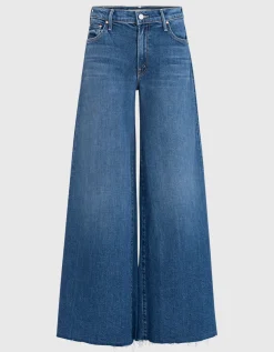 Wide-Leg Jeans mit offenem Saum
