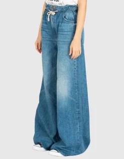 Wide-Leg Jeans mit Tunnelzug