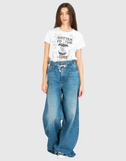 Wide-Leg Jeans mit Tunnelzug