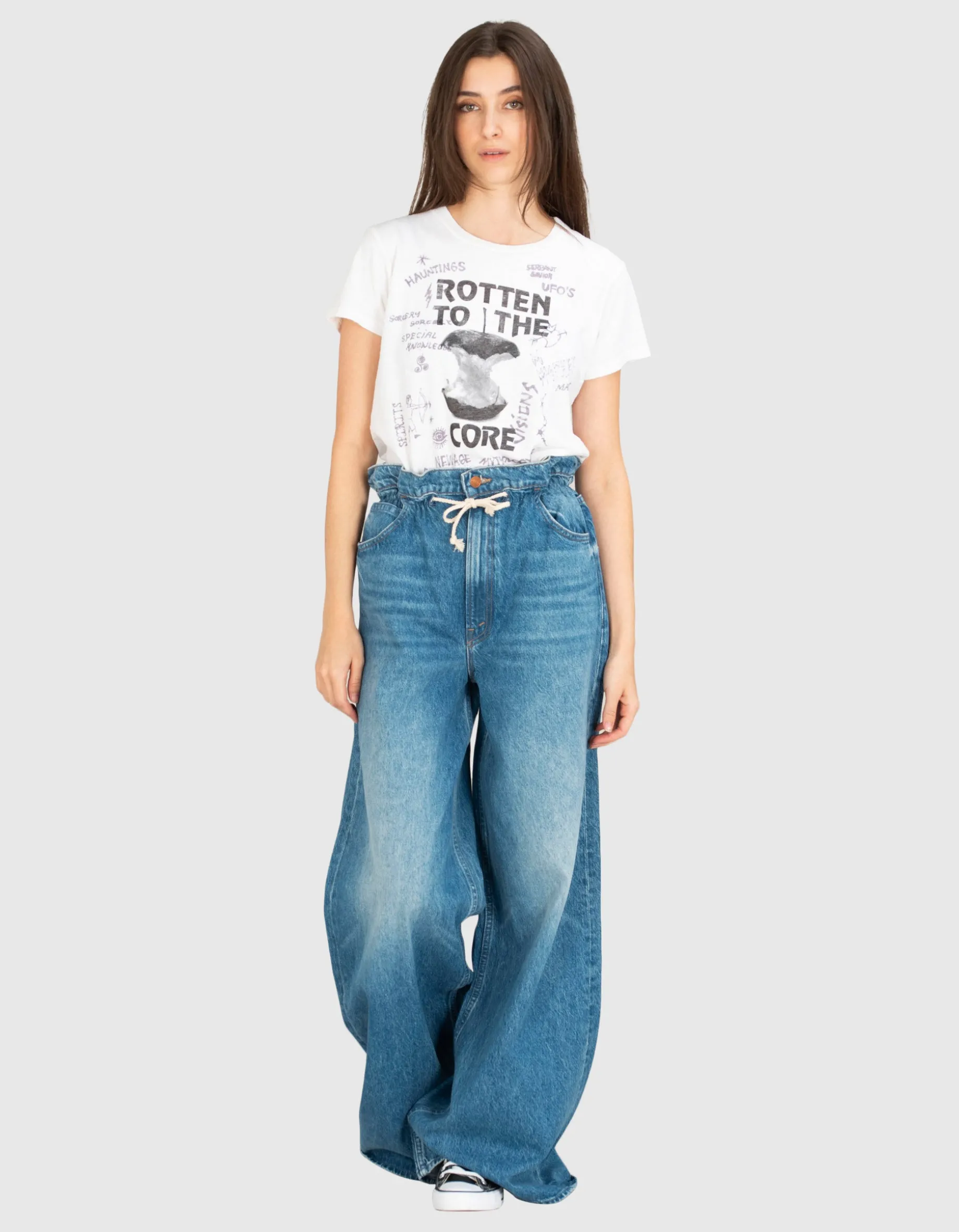 Wide-Leg Jeans mit Tunnelzug
