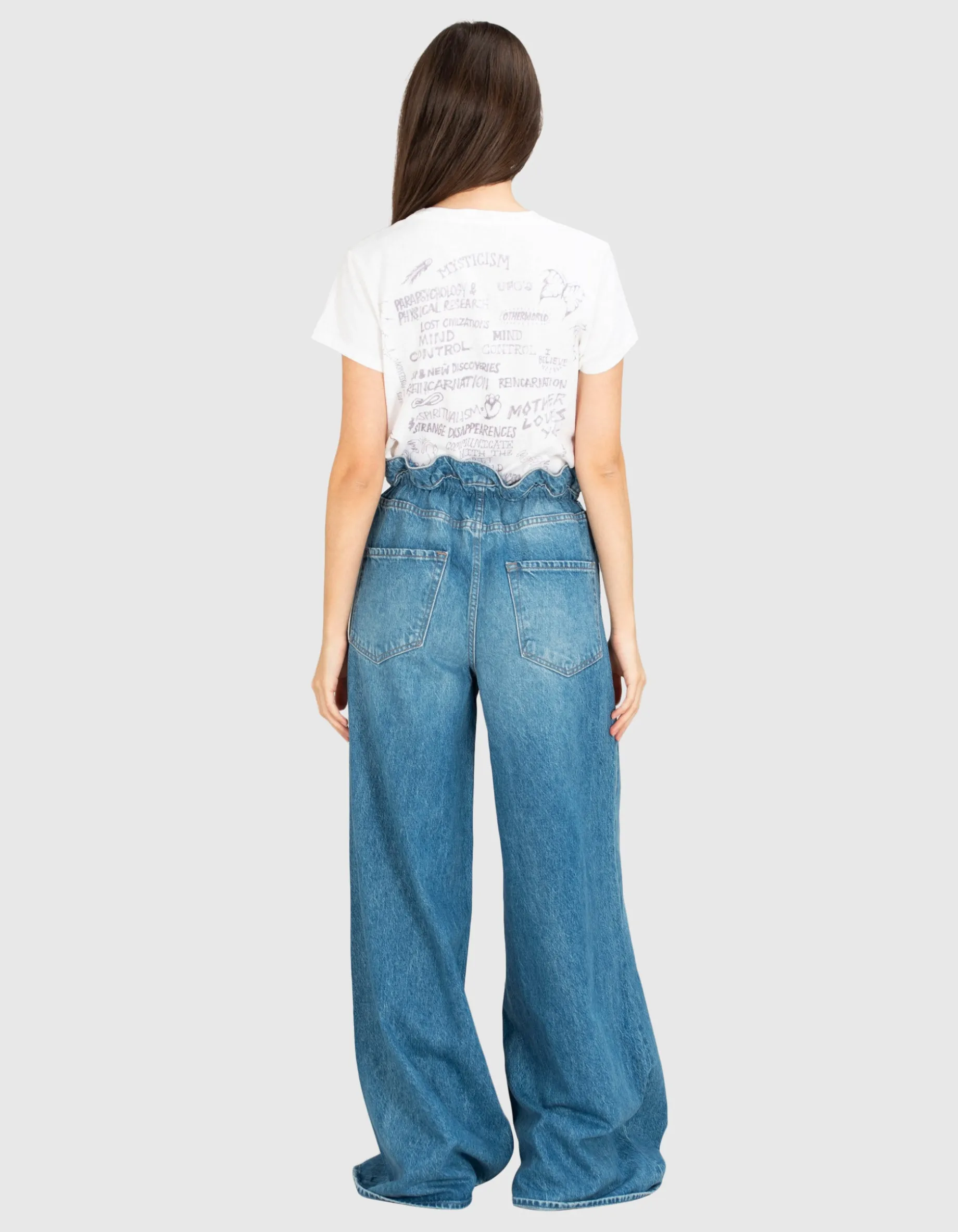 Wide-Leg Jeans mit Tunnelzug