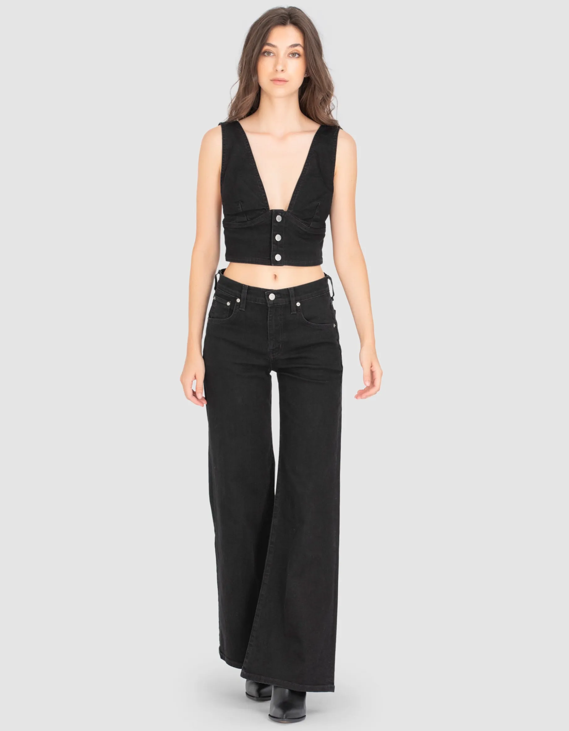 Wide-Leg Jeans Romi French