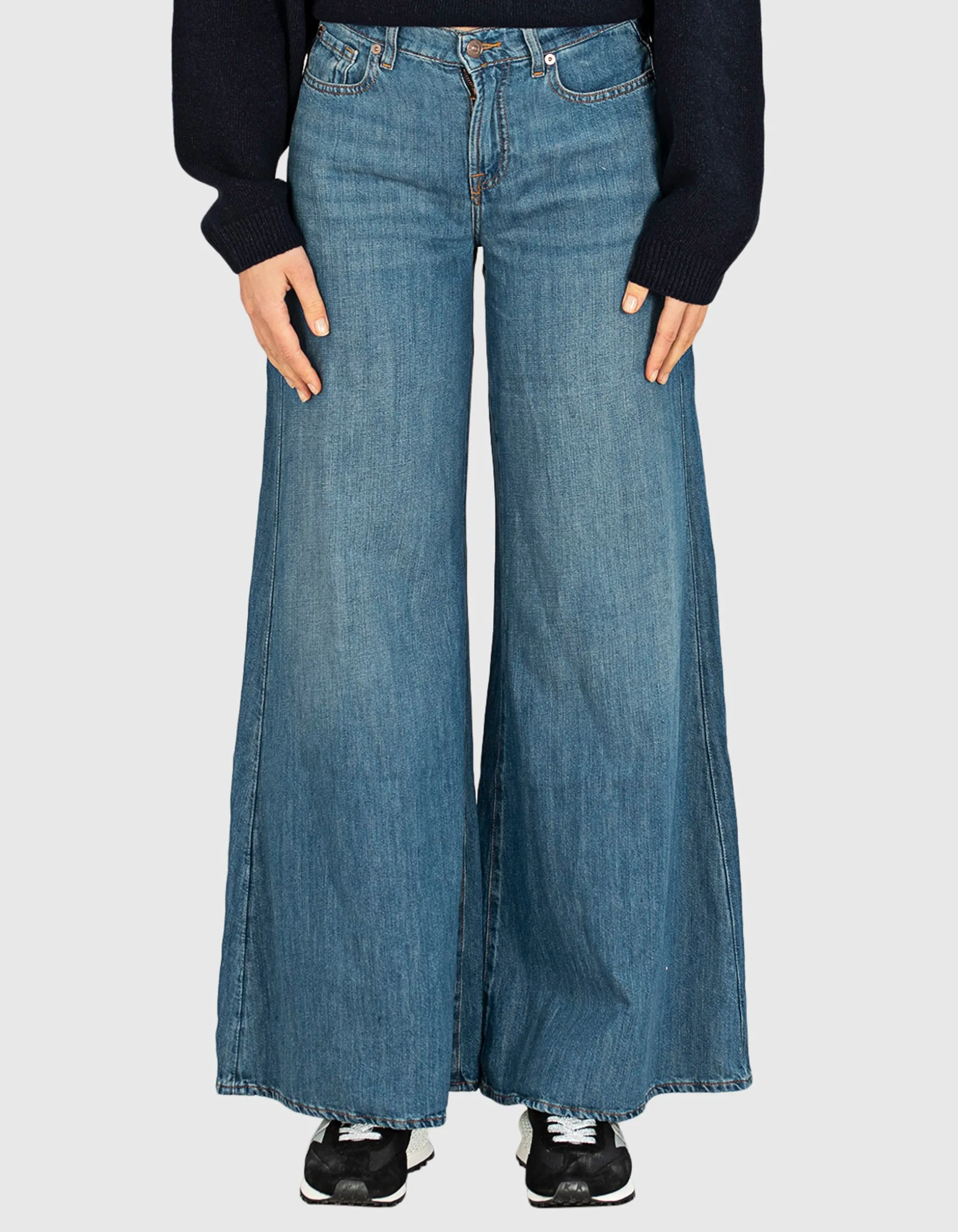 Wide-Leg Jeans Willow mit Leinen-Anteil