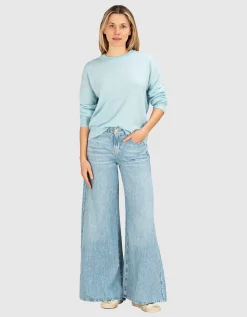 Wide-Leg Jeans Willow mit Leinen-Anteil