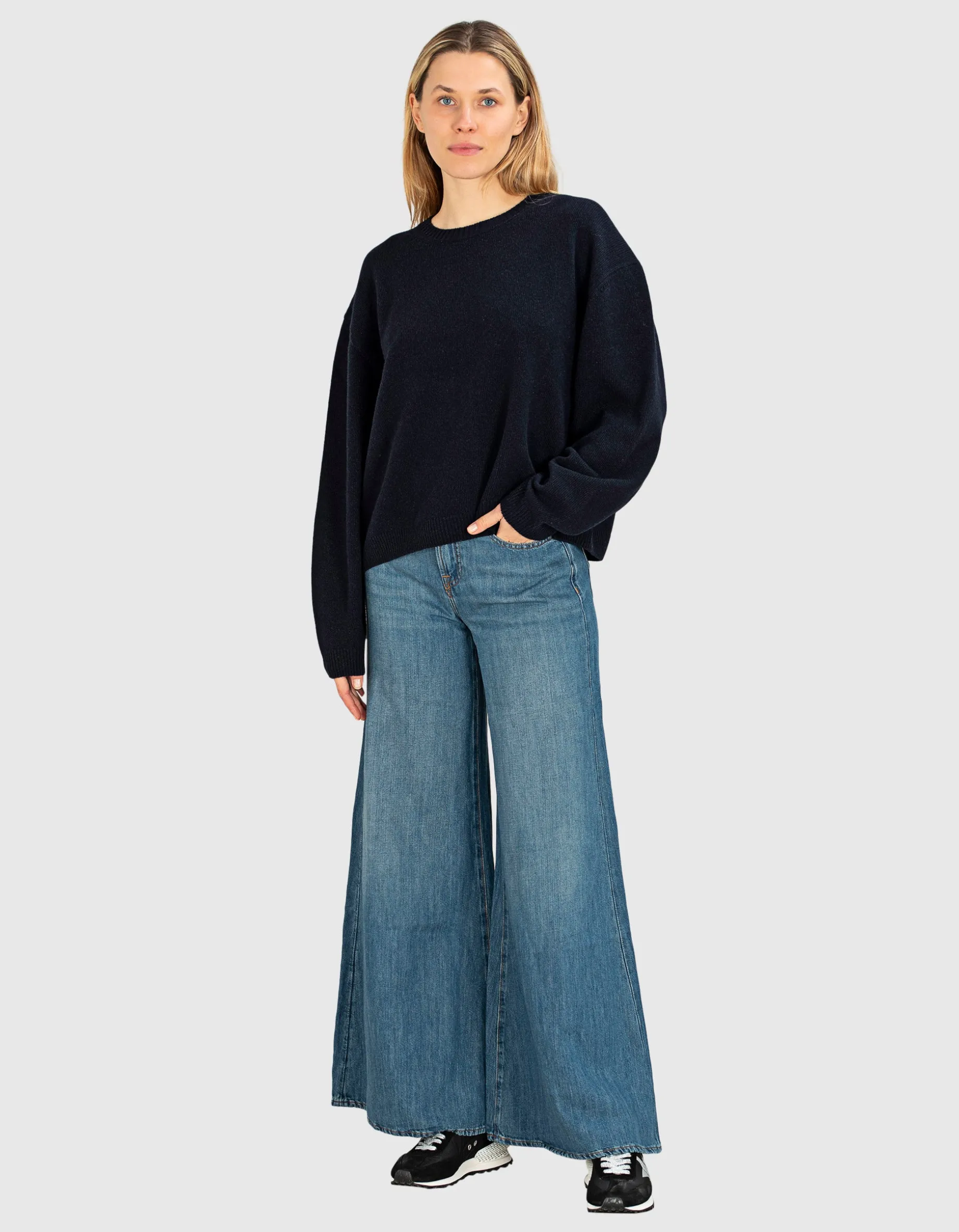 Wide-Leg Jeans Willow mit Leinen-Anteil