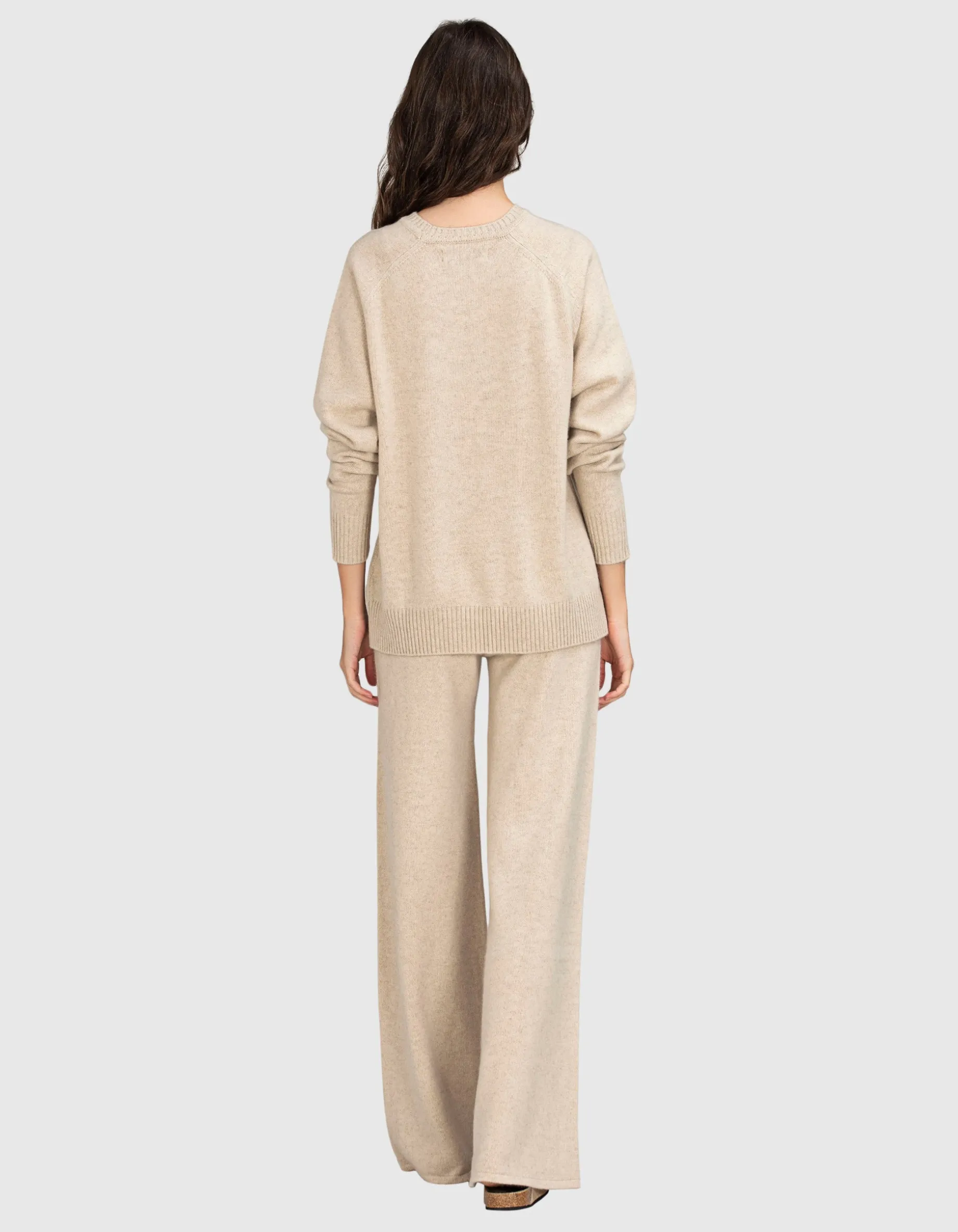 Wide-Leg Kaschmir Hose