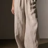 Wide-Leg Leinen Hose
