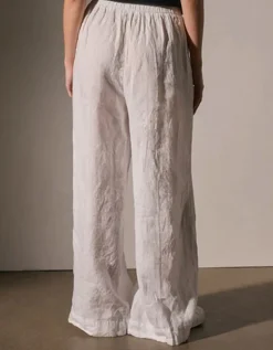 Wide-Leg Leinen Hose