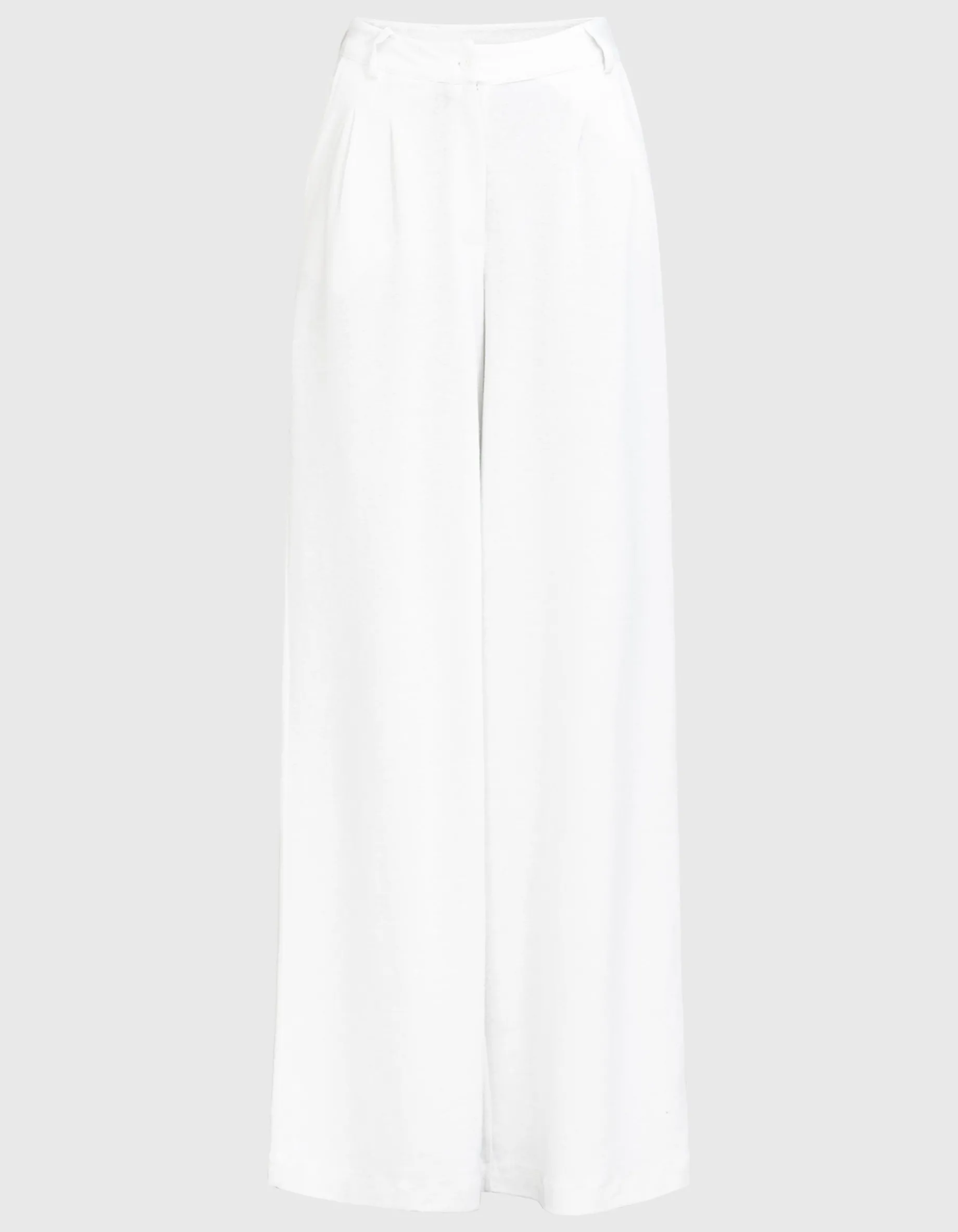 Wide-Leg Leinen-Bundfalten-Hose Plis
