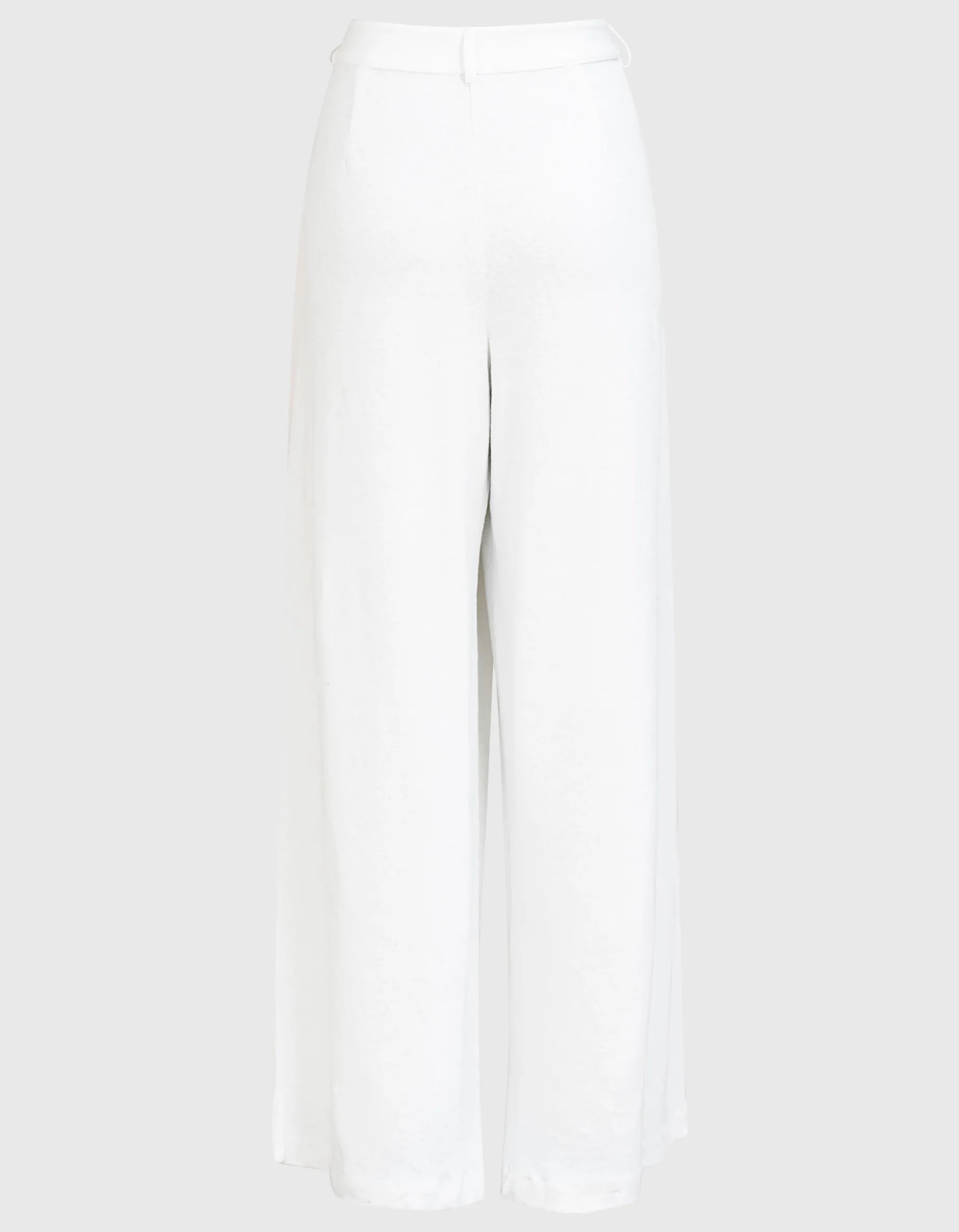 Wide-Leg Leinen-Bundfalten-Hose Plis