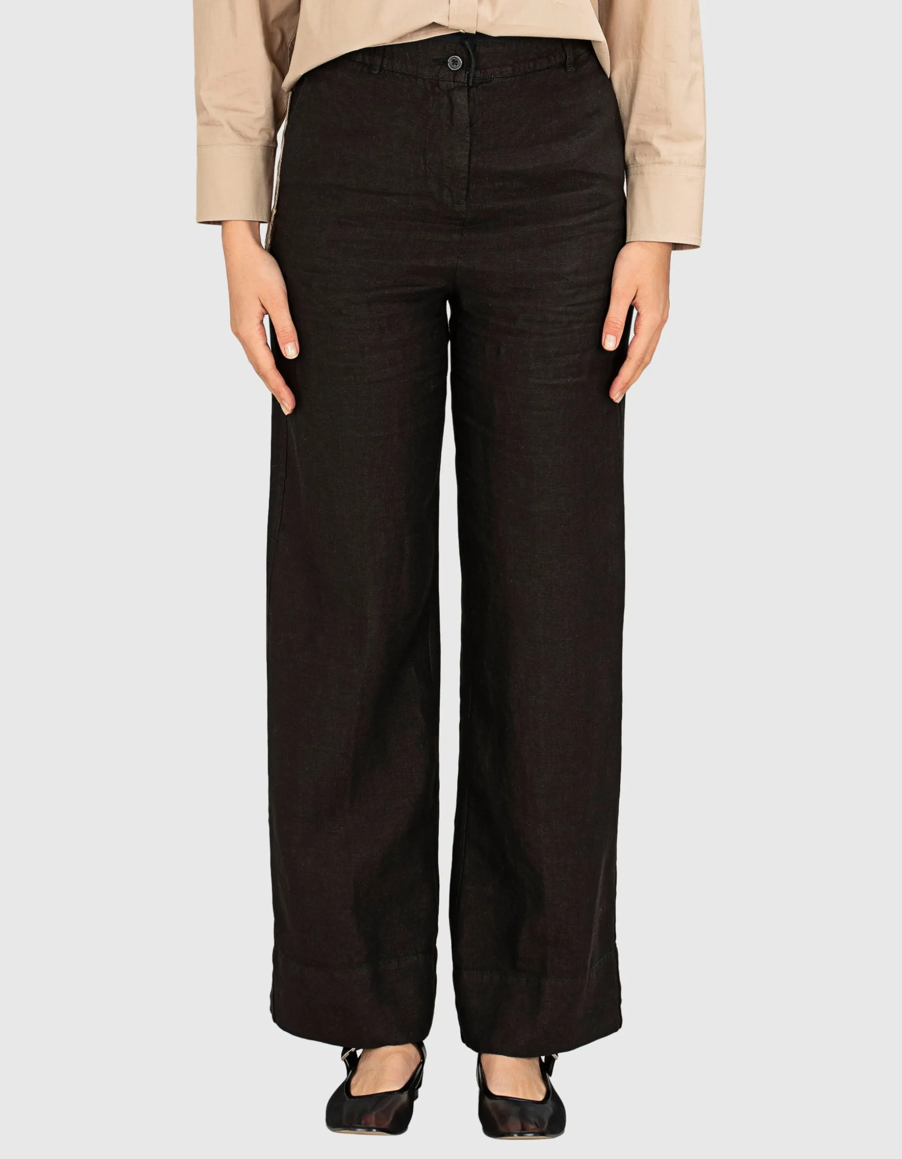 Wide-Leg Leinen-Hose