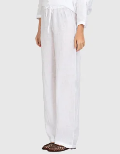 Wide-Leg Leinenhose