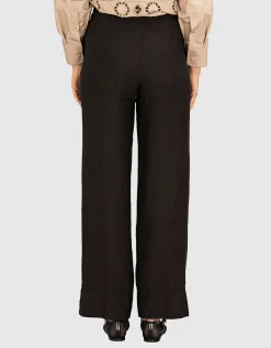 Wide-Leg Leinen-Hose