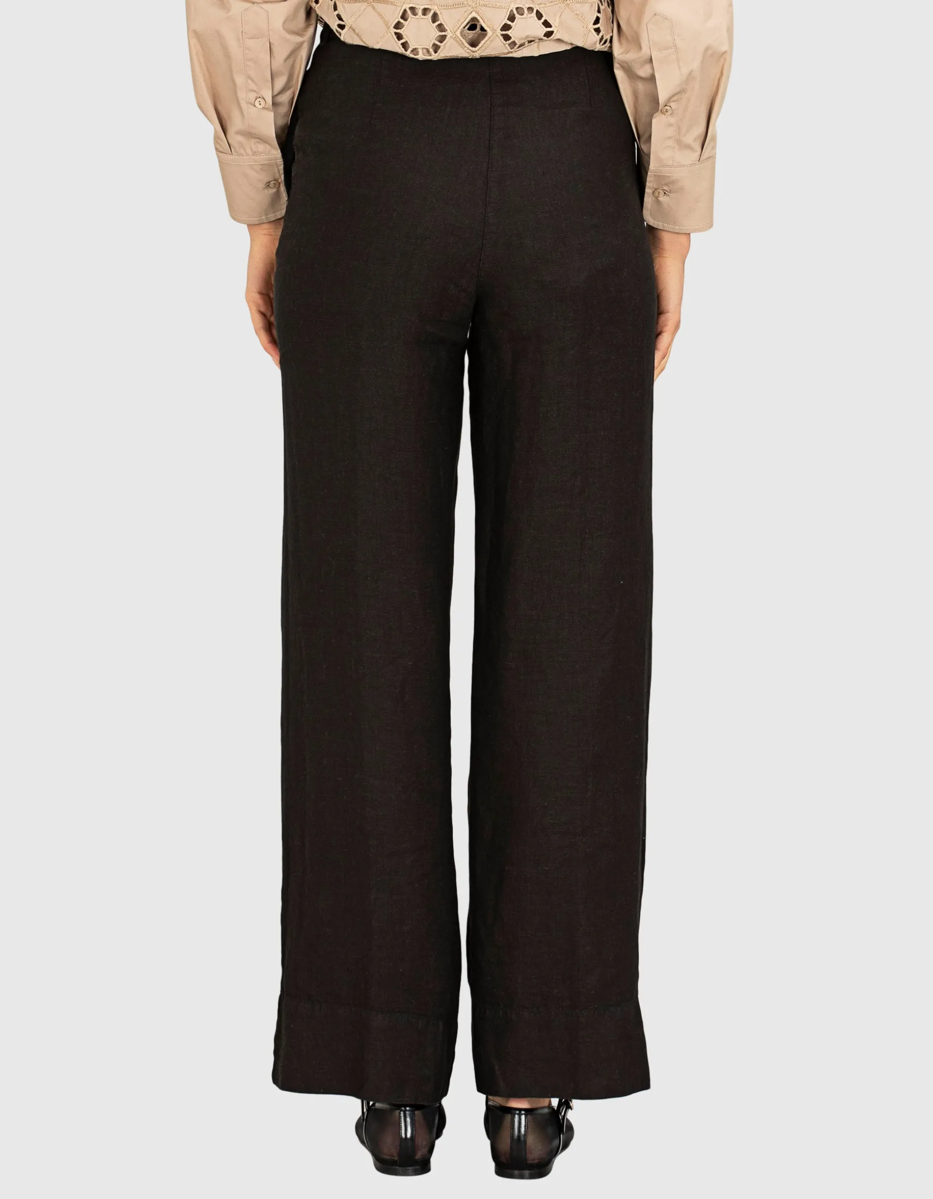 Wide-Leg Leinen-Hose