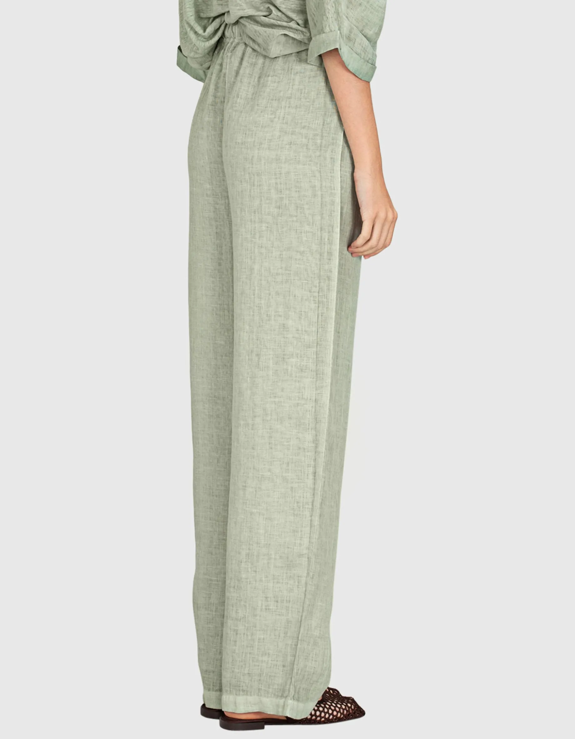 Wide-Leg Leinenhose