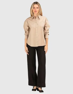 Wide-Leg Leinen-Hose
