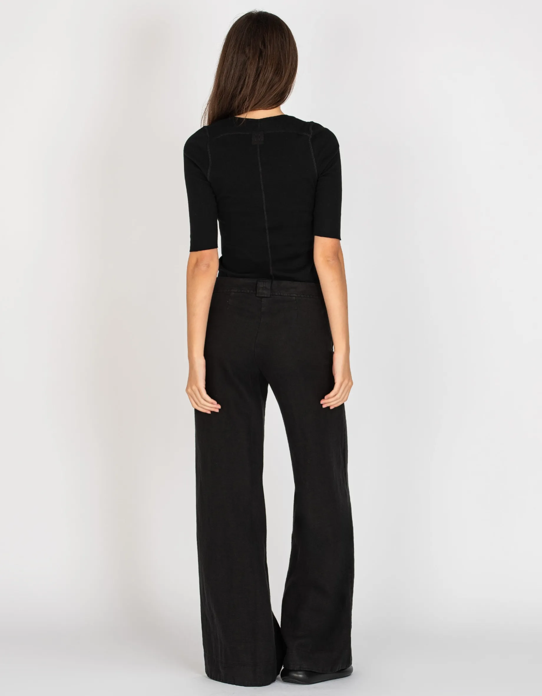 Wide-Leg Leinen-Hose