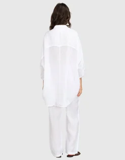 Wide-Leg Leinenhose
