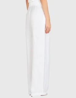 Wide-Leg Leinen-Mix Hose