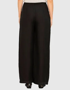 Wide-Leg Leinen-Mix Hose