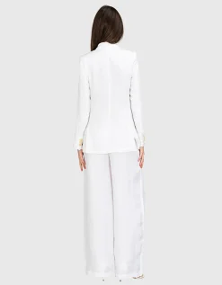 Wide-Leg Leinen-Mix Hose