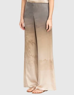 Wide-Leg Seiden-Hose